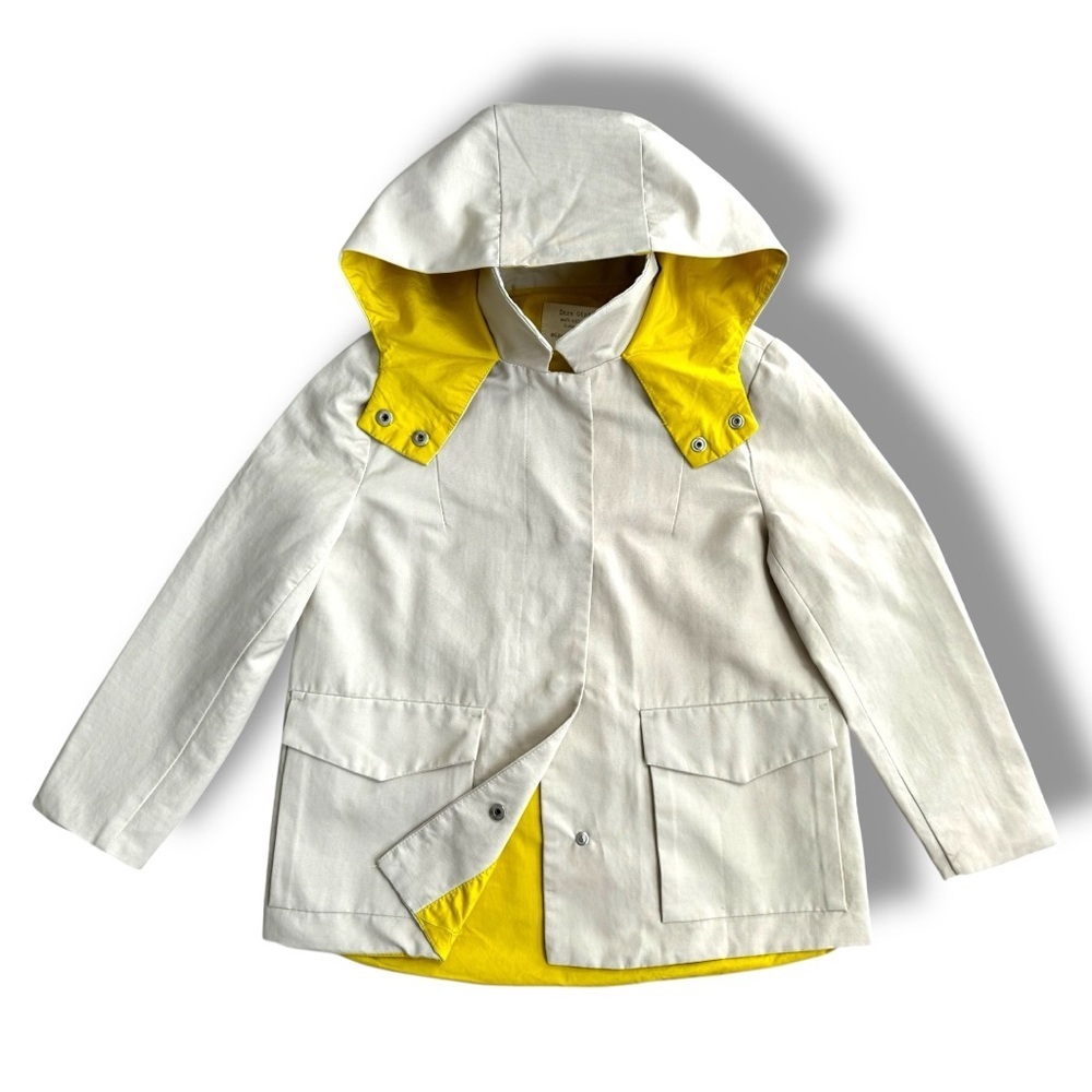 ZARA Girls Raincoat with Hood and Water-Resistant Material Size 7/8 cm 128 - Picture 1 of 6